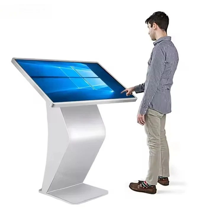 Interactive 55 Inch LCD Digital Signage Display Kiosk Floor-Standing Library Wayfinding PC With Touch Screen Service Equipment