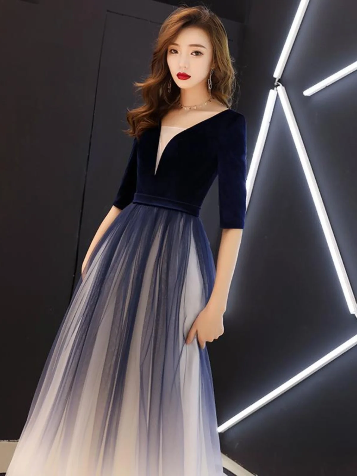 Ele Long Sve Evening Gown Women's Slim New Sle Celebri Formal Dr Autumn Winter Ball mid Waist Sequin Detail
Ele Long Sve Evening Gown Women's Slim New Sle Celebri Formal Dr Autumn Winter Ball mid Waist Sequin Detail