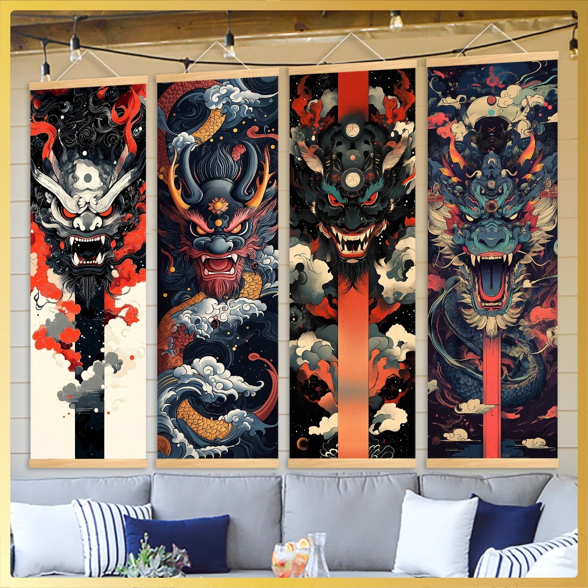 Japanese Dragon Wooden Hanging Painting Wall Artwork Canvas Mural Picture Painting High Definition Poster Home Decor
Japanese Dragon Wooden Hanging Painting Wall Artwork Canvas Mural Picture Painting High Definition Poster Home Decor