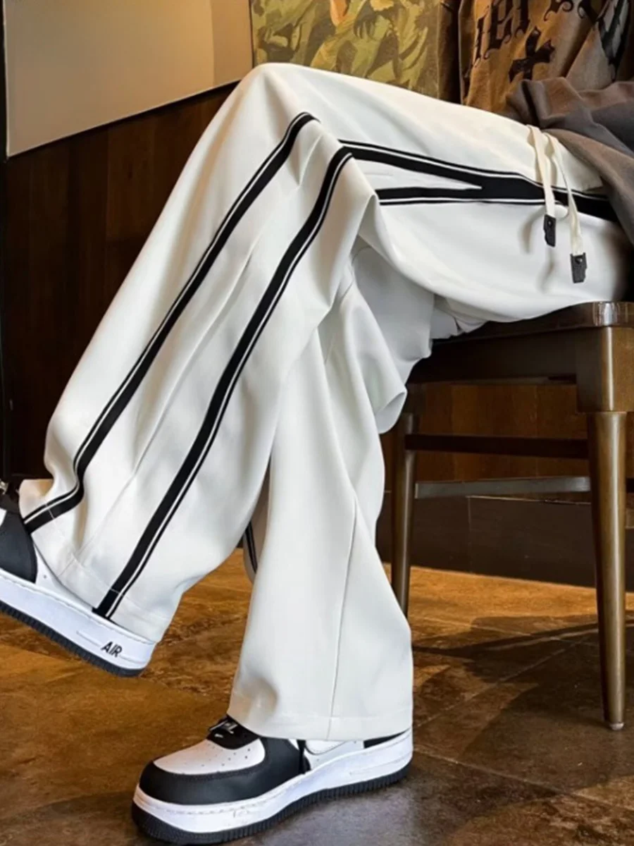 Retro American Striped Work Pants Men Summer Trendy High Street Sports Dance Straight Casual Trousers Loose Fit Youth Sle
Retro American Striped Work Pants Men Summer Trendy High Street Sports Dance Straight Casual Trousers Loose Fit Youth Sle