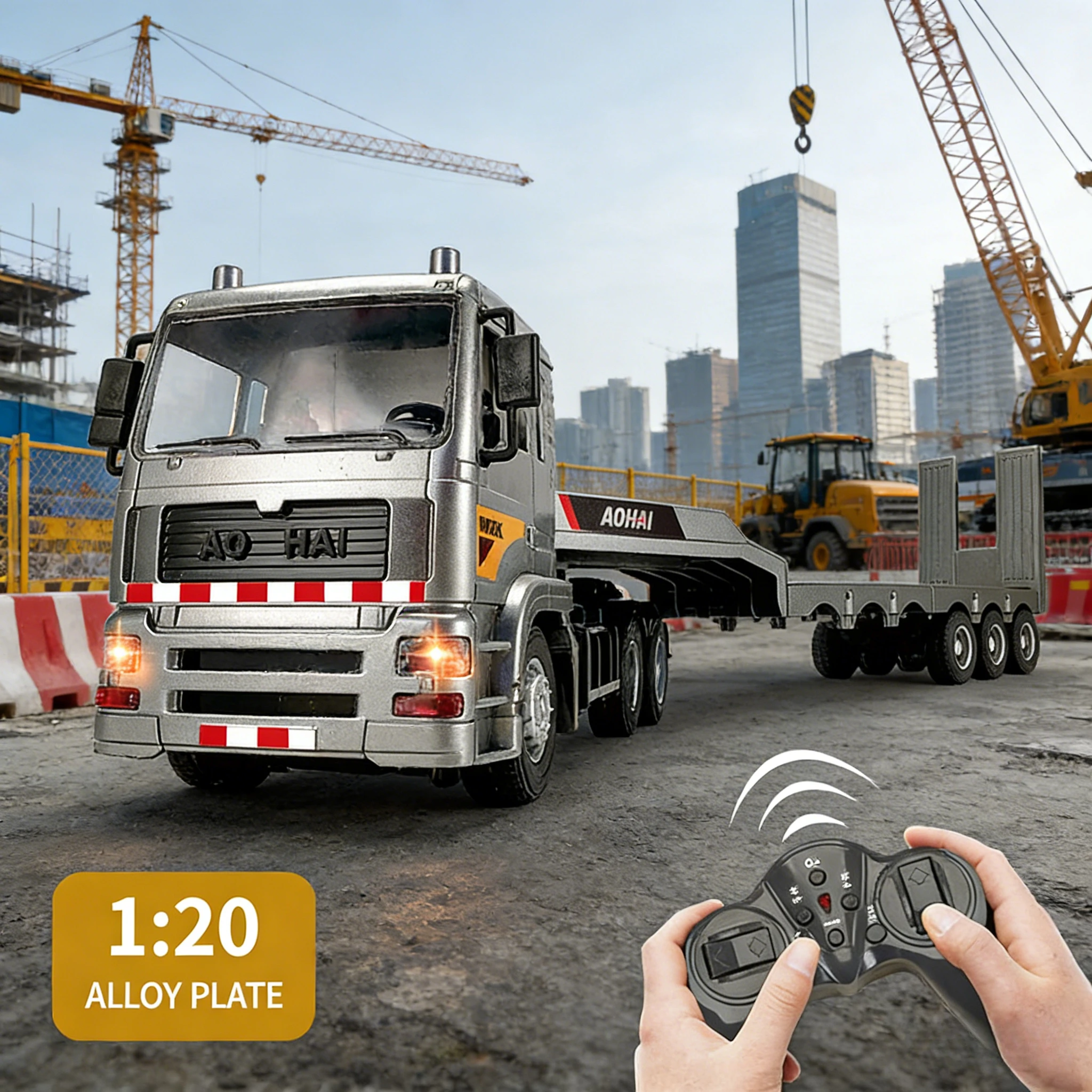 New 1:18 Scale RC Alloy Truck Trailer - 2.4G Remote Control Simulation Toy (Bestseller)
New 1:18 Scale RC Alloy Truck Trailer - 2.4G Remote Control Simulation Toy (Bestseller)