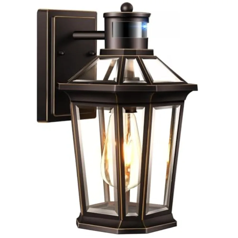 Outdoor Motion Sensor Porch Light, Dusk to Dawn Outdoor Lighting Wall Sconce, Aluminum Oil Rubbed Bronze Trim Exterior Lighting
Outdoor Motion Sensor Porch Light, Dusk to Dawn Outdoor Lighting Wall Sconce, Aluminum Oil Rubbed Bronze Trim Exterior Lighting