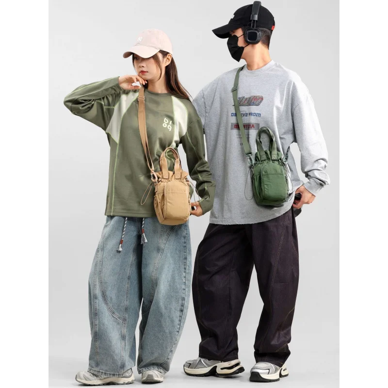 Korean-style casual versatile small square bag2025Spring new fashion nylon small square bag with a high-end feel and trendy cros
Korean-style casual versatile small square bag2025Spring new fashion nylon small square bag with a high-end feel and trendy cros