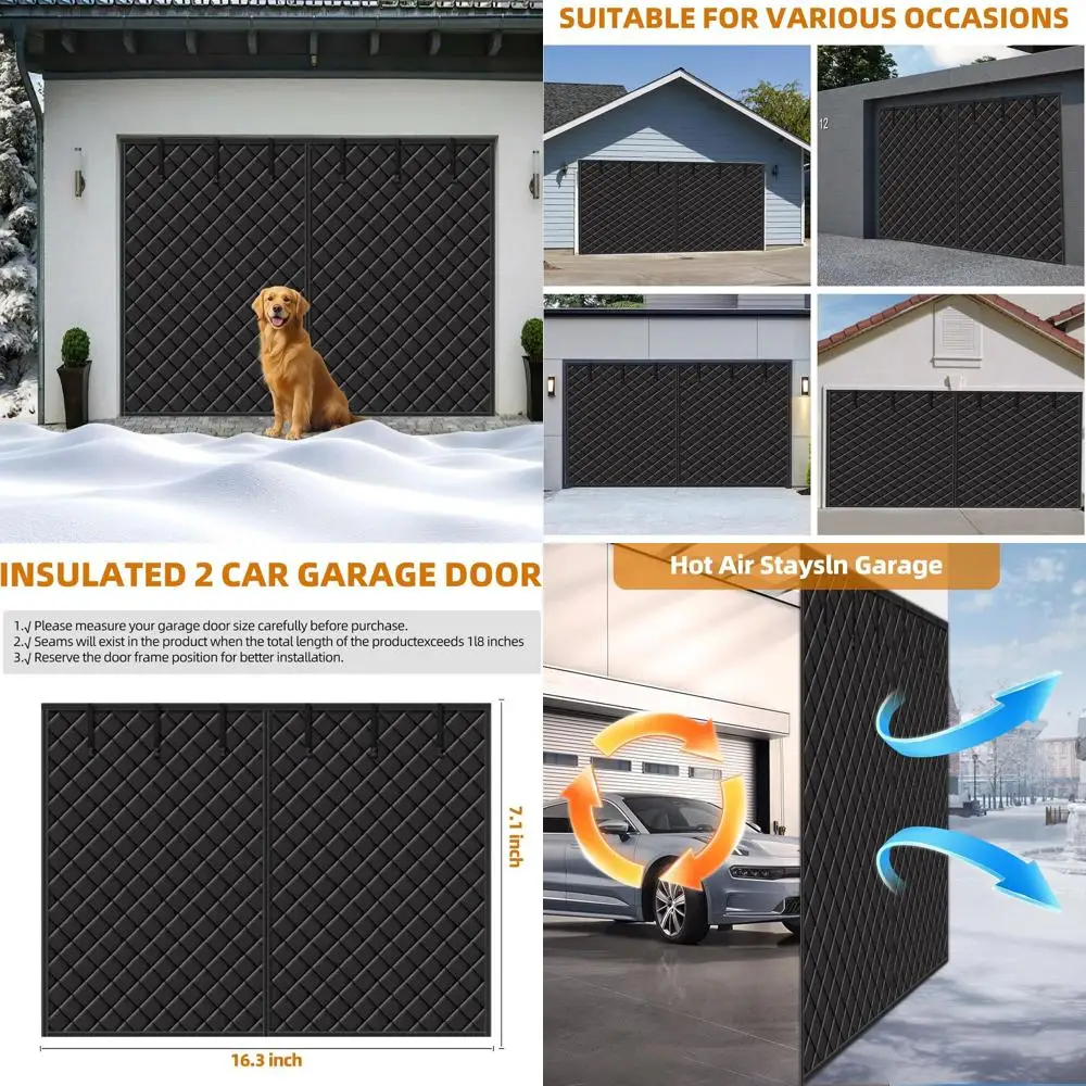 Термоизолированное одеяло для гаражных ворот, зимний комплект для гаража автомобиля, магнитная крышка двери (16,3x7,1 фута)
Термоизолированное одеяло для гаражных ворот, зимний комплект для гаража автомобиля, магнитная крышка двери (16,3x7,1 фута)