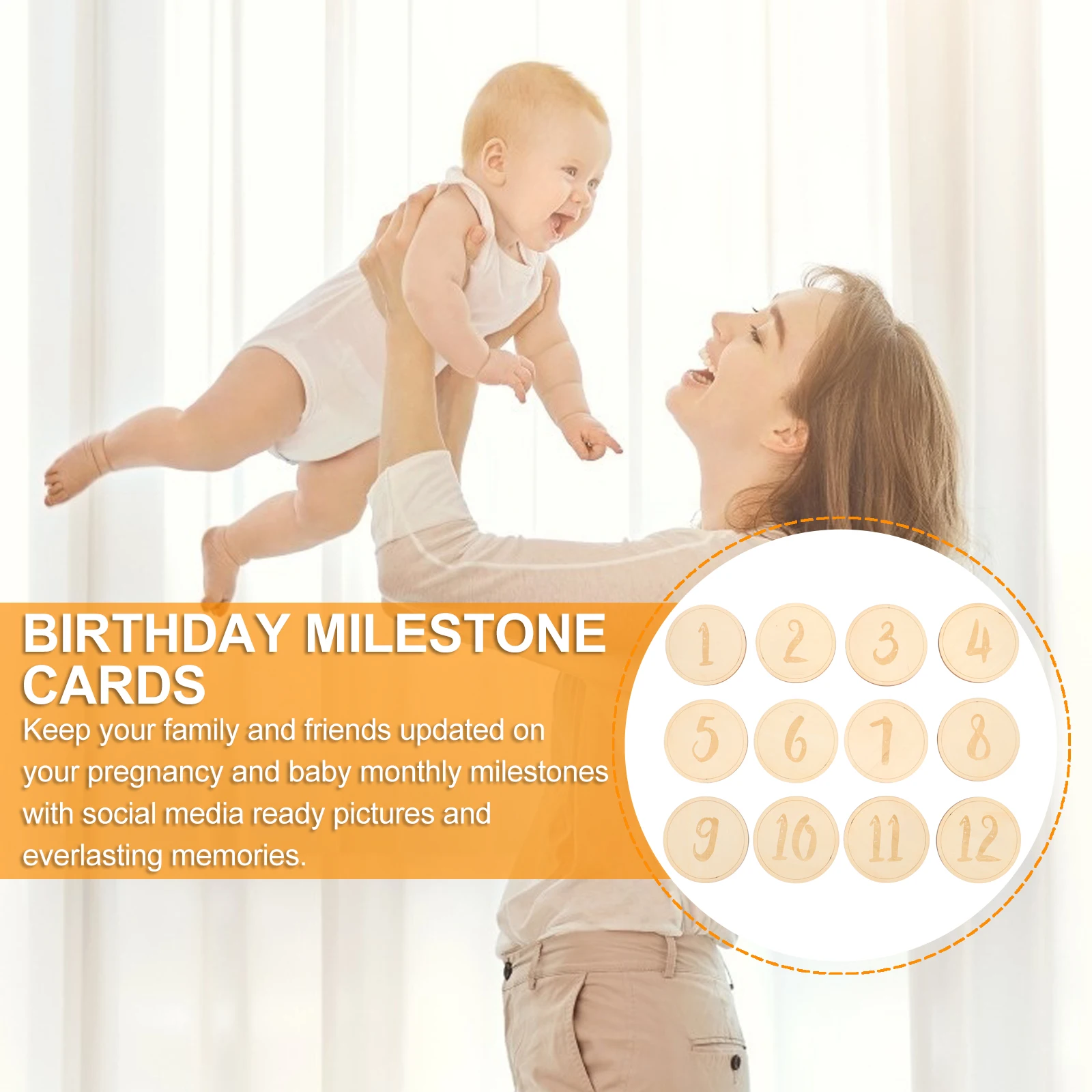 12pcs Milestone Birthday Cards Solid Wood Baby Growth Recording Photo Props Newborn Monthly Memory Keepsake Decor
12pcs Milestone Birthday Cards Solid Wood Baby Growth Recording Photo Props Newborn Monthly Memory Keepsake Decor