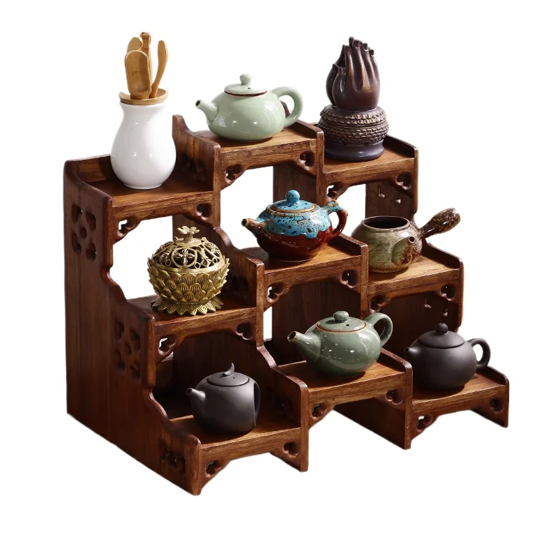 Zisha pot shelf tea set rack
Zisha pot shelf tea set rack