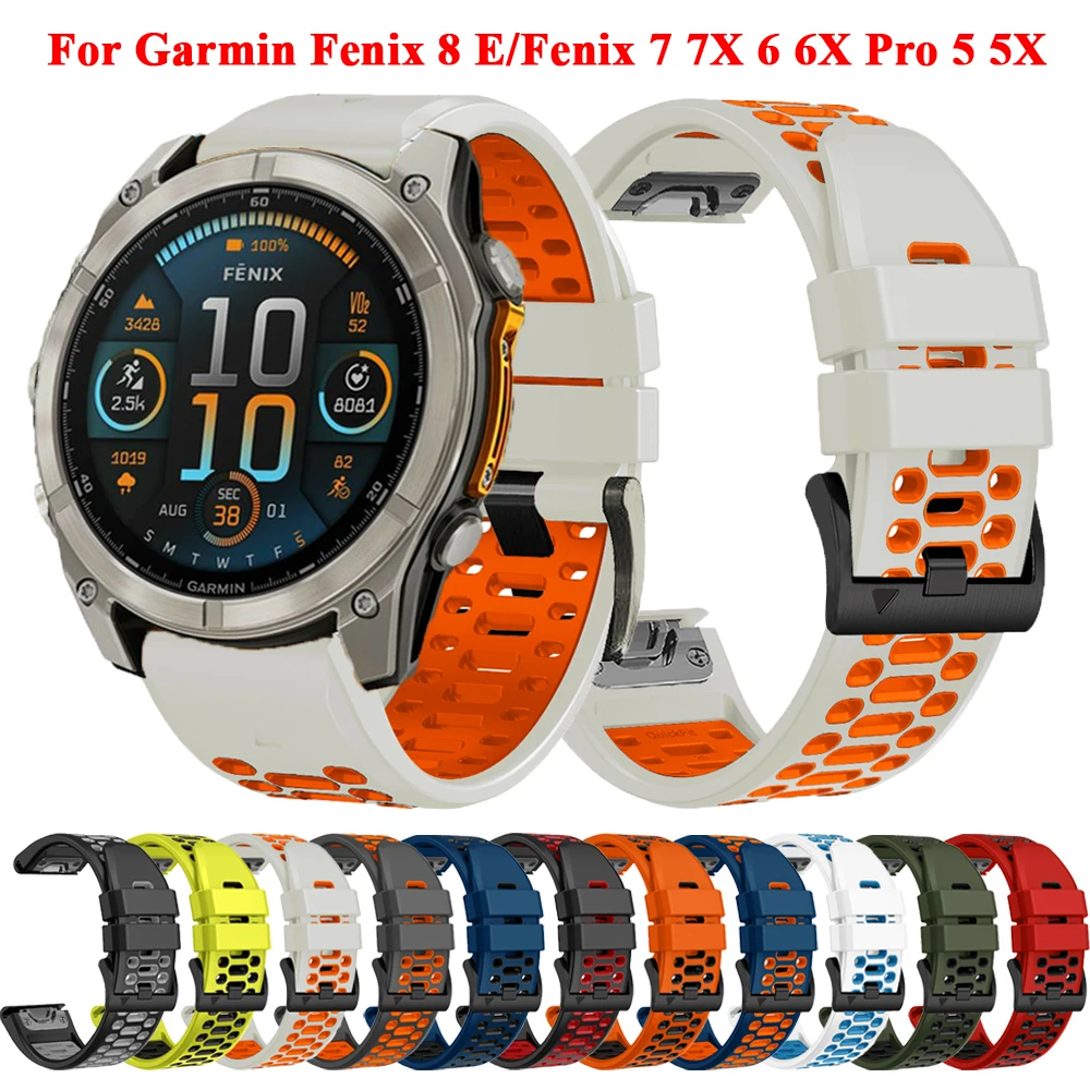 QuickFit Watch Band for Garmin Fenix 8 47mm 51mm/Fenix E/Fenix 6 6X 7 7X Pro 5 5X 22mm 26mm Soft Silicone Sport Wristband Strap
QuickFit Watch Band for Garmin Fenix 8 47mm 51mm/Fenix E/Fenix 6 6X 7 7X Pro 5 5X 22mm 26mm Soft Silicone Sport Wristband Strap