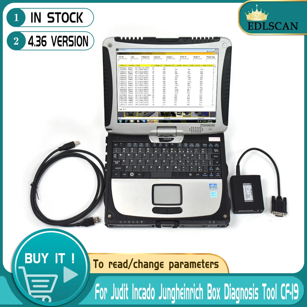 For JUDIT Jungheinrich Diagnostic Kit Box Incado with Jungheinrich Judit Truck Forklift Scanner Tool with CF 19 Laptop
For JUDIT Jungheinrich Diagnostic Kit Box Incado with Jungheinrich Judit Truck Forklift Scanner Tool with CF 19 Laptop