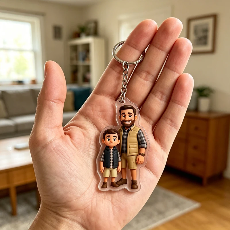 Custom Family Photo Cartoon Acrylic Keychain Customized Father And Son Mother And Daughter Pendant Keychain Anniversary Gifts
Custom Family Photo Cartoon Acrylic Keychain Customized Father And Son Mother And Daughter Pendant Keychain Anniversary Gifts