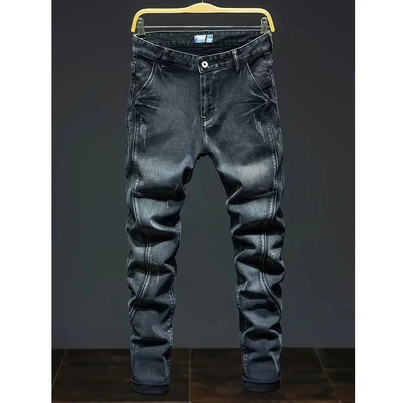 Men's Jeans Trendy Streetwear Biker Slim Straight Pants, Skinny Jeans
Men's Jeans Trendy Streetwear Biker Slim Straight Pants, Skinny Jeans