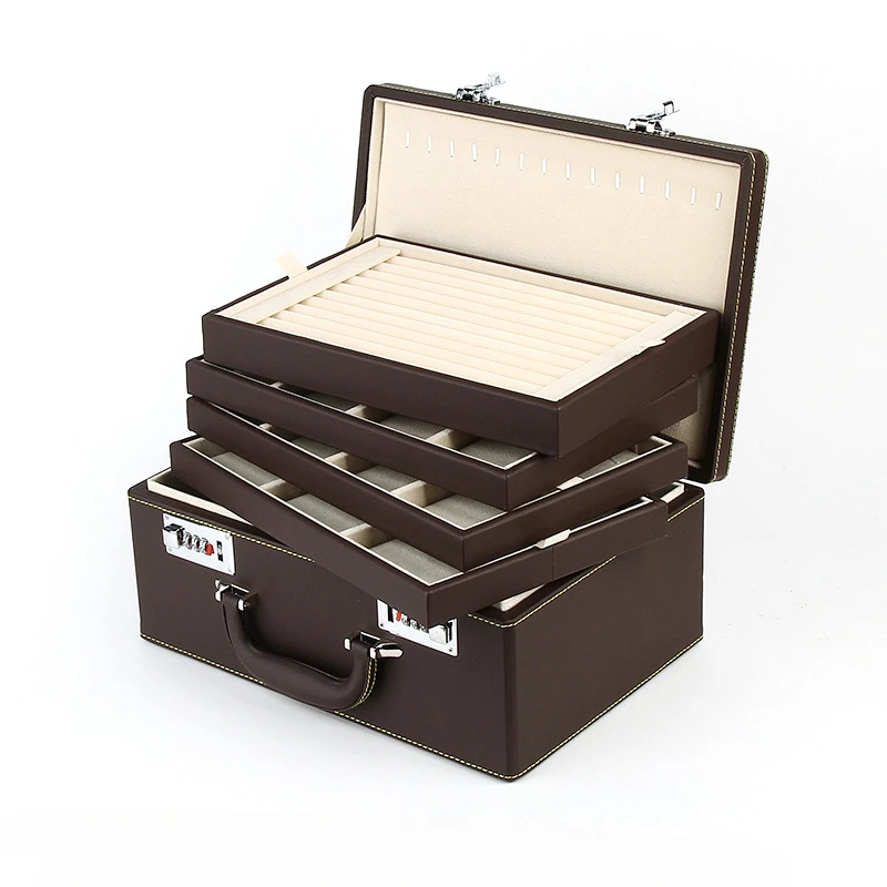Big Size Jewelry Box Portable Bracelet Earrings Rings Necklace Jewelry Boxes Tray Display Stand Women Pendant Storage Organizer
Big Size Jewelry Box Portable Bracelet Earrings Rings Necklace Jewelry Boxes Tray Display Stand Women Pendant Storage Organizer