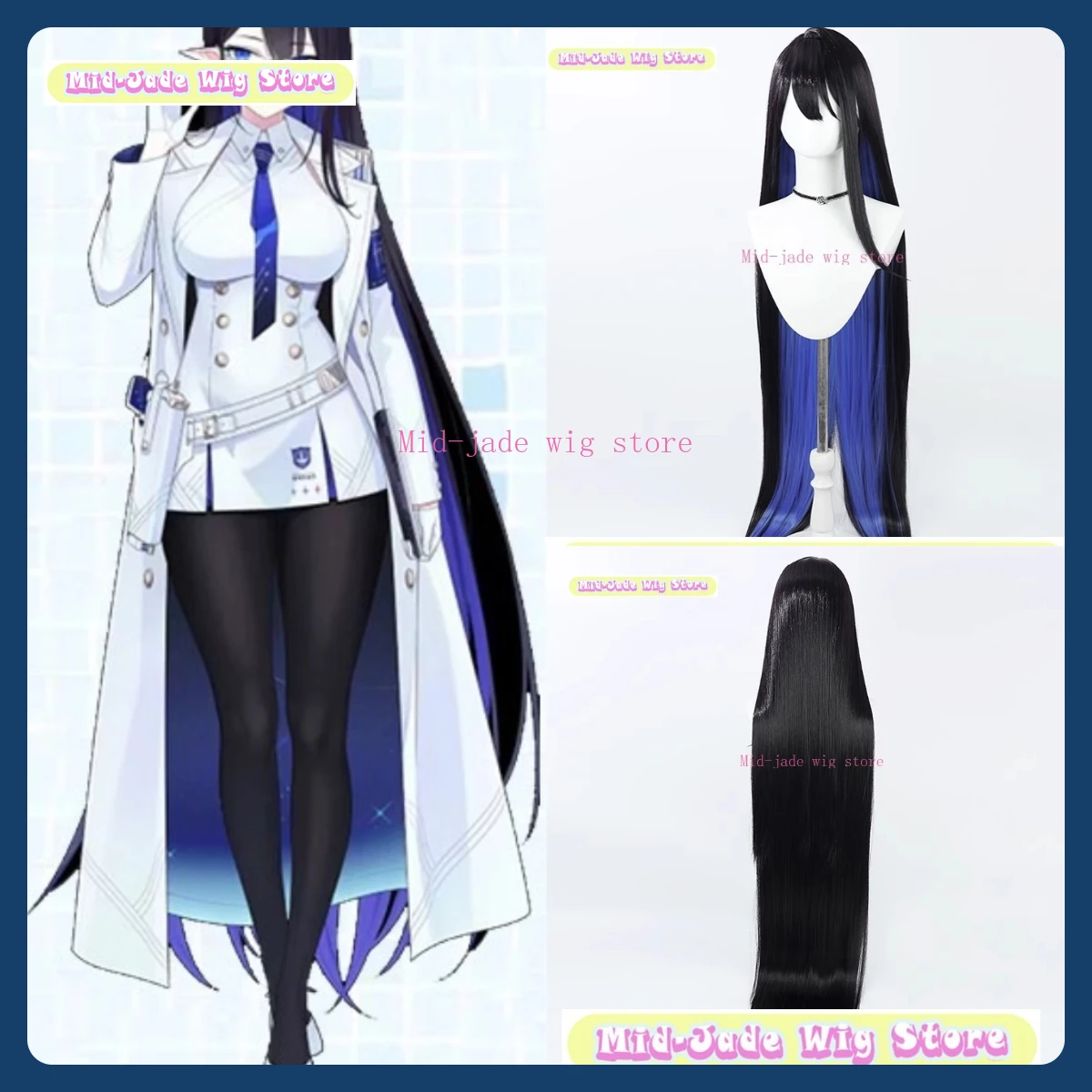 Mid-jade Wig Store Blue Archive Nanagami Rin Cosplay Wig Anime Game Role-playing Synthetic Hair Halloween Party Costumes Props
Mid-jade Wig Store Blue Archive Nanagami Rin Cosplay Wig Anime Game Role-playing Synthetic Hair Halloween Party Costumes Props