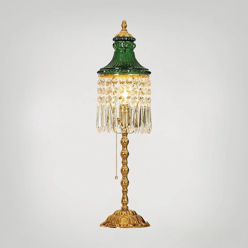 French all-copper living room crystal table lamp, light luxury study decorative lamp, European retro bedside lamp
French all-copper living room crystal table lamp, light luxury study decorative lamp, European retro bedside lamp