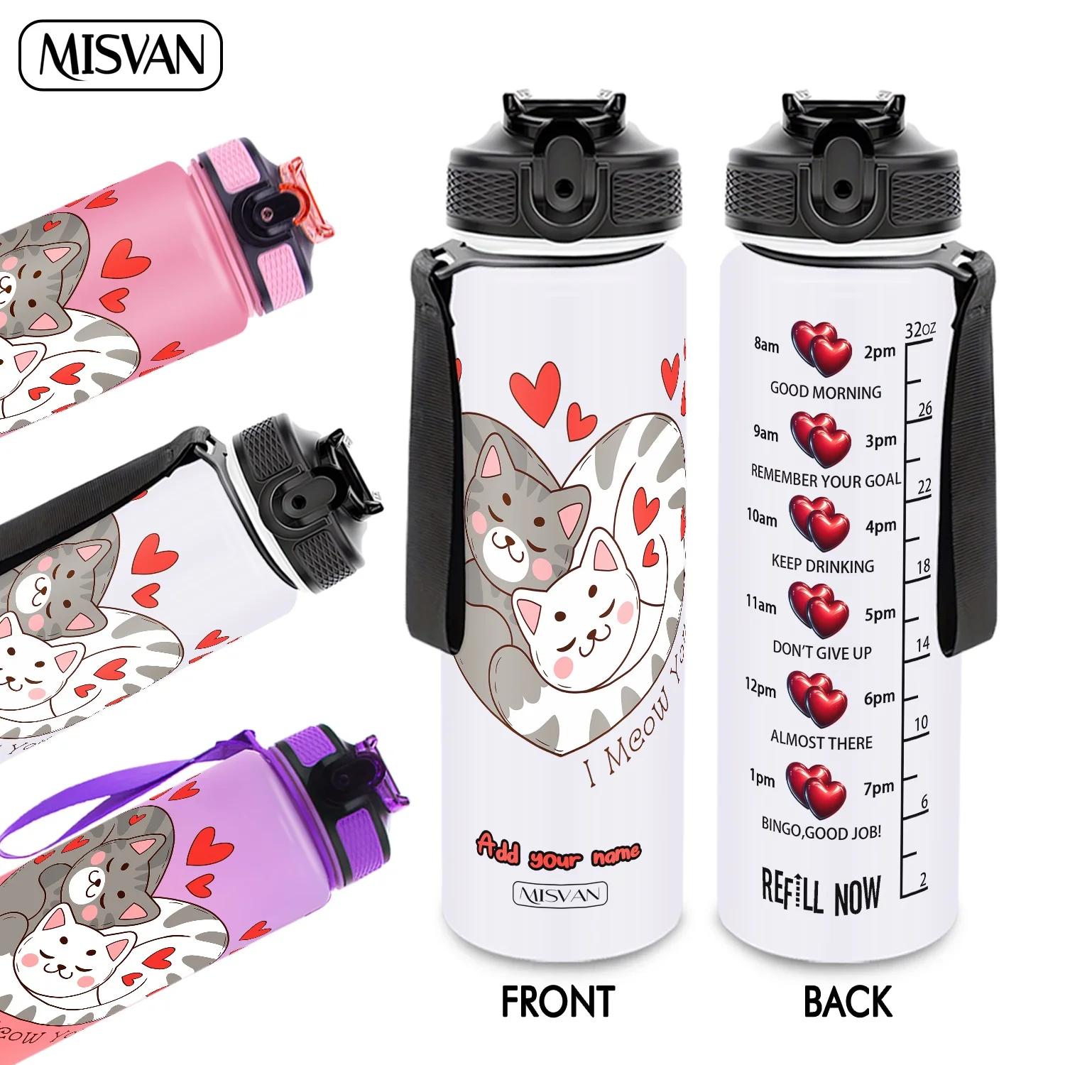 Бутылка для воды 32 унции с градиентным дизайном «Милые кошки, обнимающиеся в форме сердца», непротекаемая, с HD-рисунком, не осыпающимся, идеально подходит для спорта и фитнеса.
Бутылка для воды 32 унции с градиентным дизайном «Милые кошки, обнимающиеся в форме сердца», непротекаемая, с HD-рисунком, не осыпающимся, идеально подходит для спорта и фитнеса.