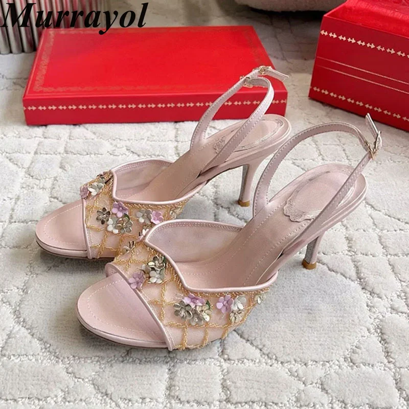 Sandals Women Bling Rhinestone Flower Decor Back Strap Sandalias Runway Thin High-Heels Summer Sexy Party Banquet Shoes 2026
Sandals Women Bling Rhinestone Flower Decor Back Strap Sandalias Runway Thin High-Heels Summer Sexy Party Banquet Shoes 2026