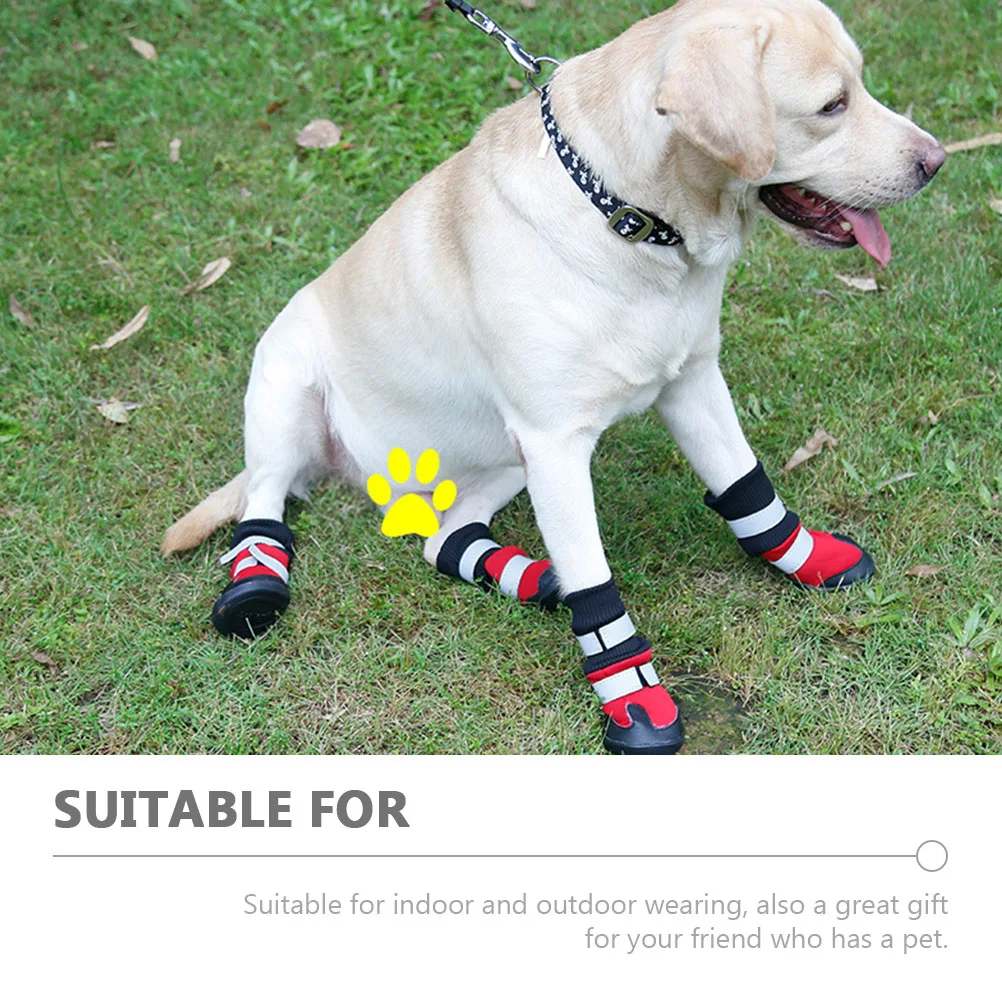 4 pcs Long Tube Dog Shoes Puppy Paw Protective Boots Anti Skid Pet Snow Boots Warm Winter Outdoor Non Slip Reflective Strip Pet
4 pcs Long Tube Dog Shoes Puppy Paw Protective Boots Anti Skid Pet Snow Boots Warm Winter Outdoor Non Slip Reflective Strip Pet