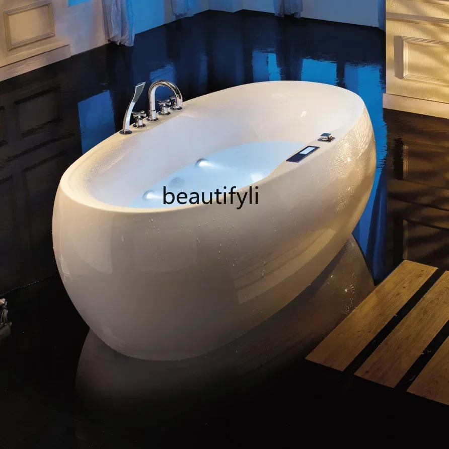 xzzHousehold thermostatic heating surf massage cylinder independent oval acrylic bathtub bathtub
xzzHousehold thermostatic heating surf massage cylinder independent oval acrylic bathtub bathtub
