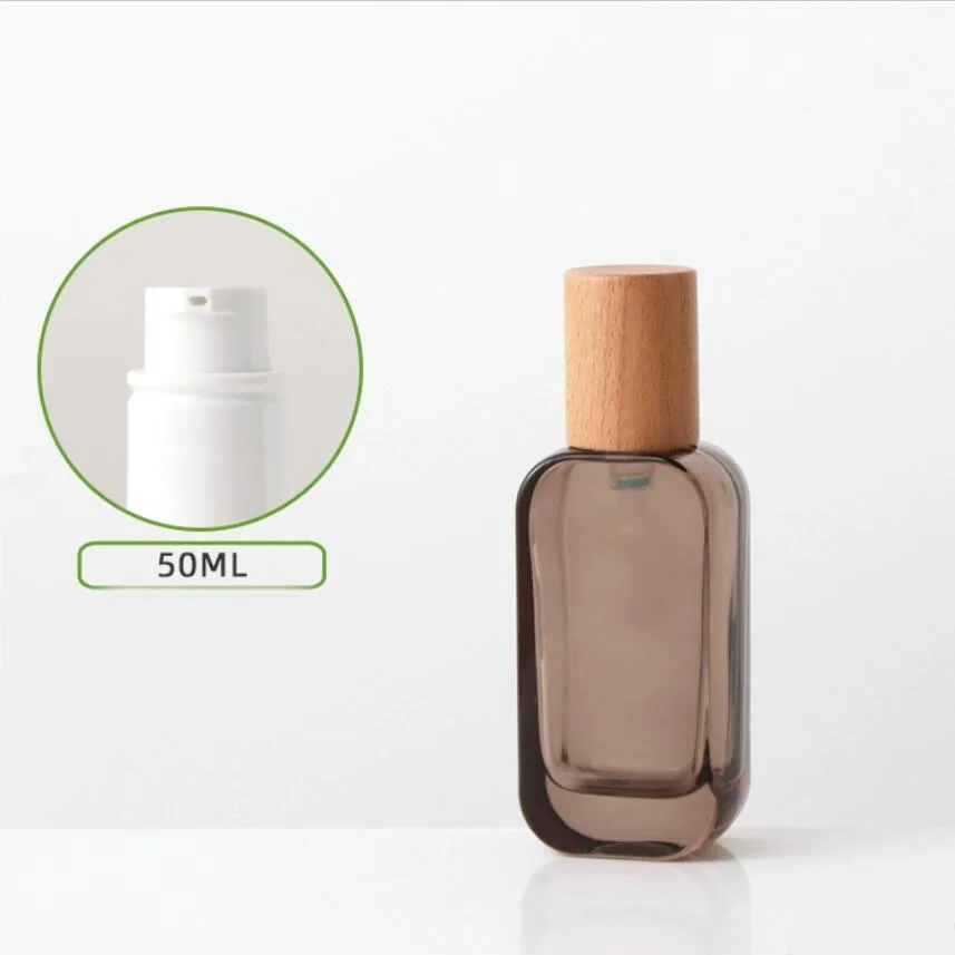 50ml brown glass bottle wooden lid serum/lotion/emulsion/foundation/essence toilet toner water skin care cosmetic packing
50ml brown glass bottle wooden lid serum/lotion/emulsion/foundation/essence toilet toner water skin care cosmetic packing