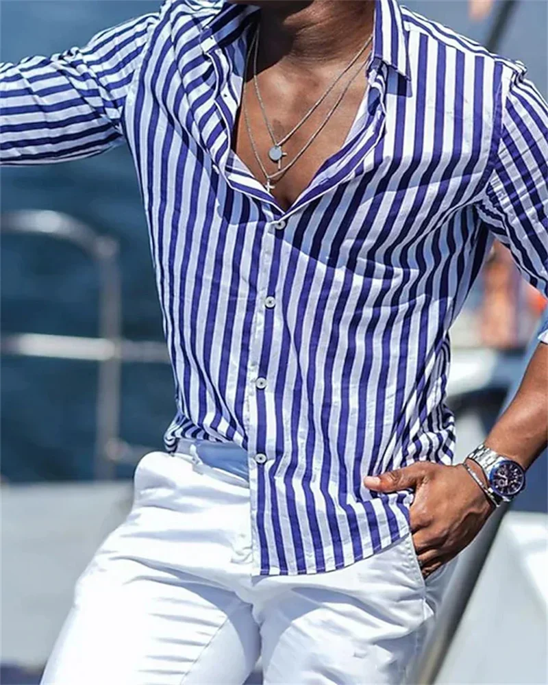 Fashion 2023 Men's Shirt Long Sleeve Striped Print Top Men Social Luxury Men's Wear Hawaiian Elegant Classic Fashion S-6XL
Fashion 2023 Men's Shirt Long Sleeve Striped Print Top Men Social Luxury Men's Wear Hawaiian Elegant Classic Fashion S-6XL