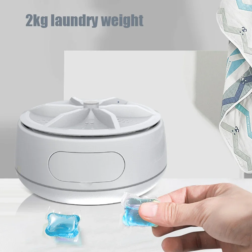Mini Washing Machine Intelligent Timing Ultrasonic Turbo Washer Cyclic Cleaning Portable Tools Intimate Clothes Socks Towels 
Mini Washing Machine Intelligent Timing Ultrasonic Turbo Washer Cyclic Cleaning Portable Tools Intimate Clothes Socks Towels