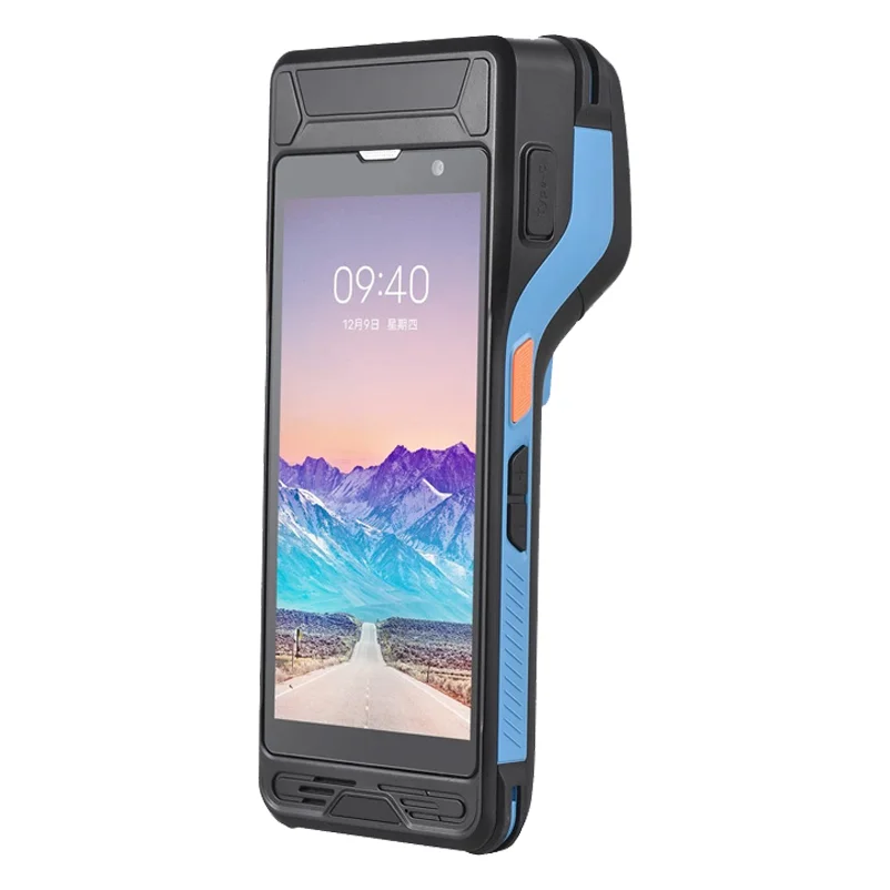 Handheld Pos PDA Printer Android 13 Touch Screen Barcode Scanner POS Terminal with Receipt Label Printer NFC Reader