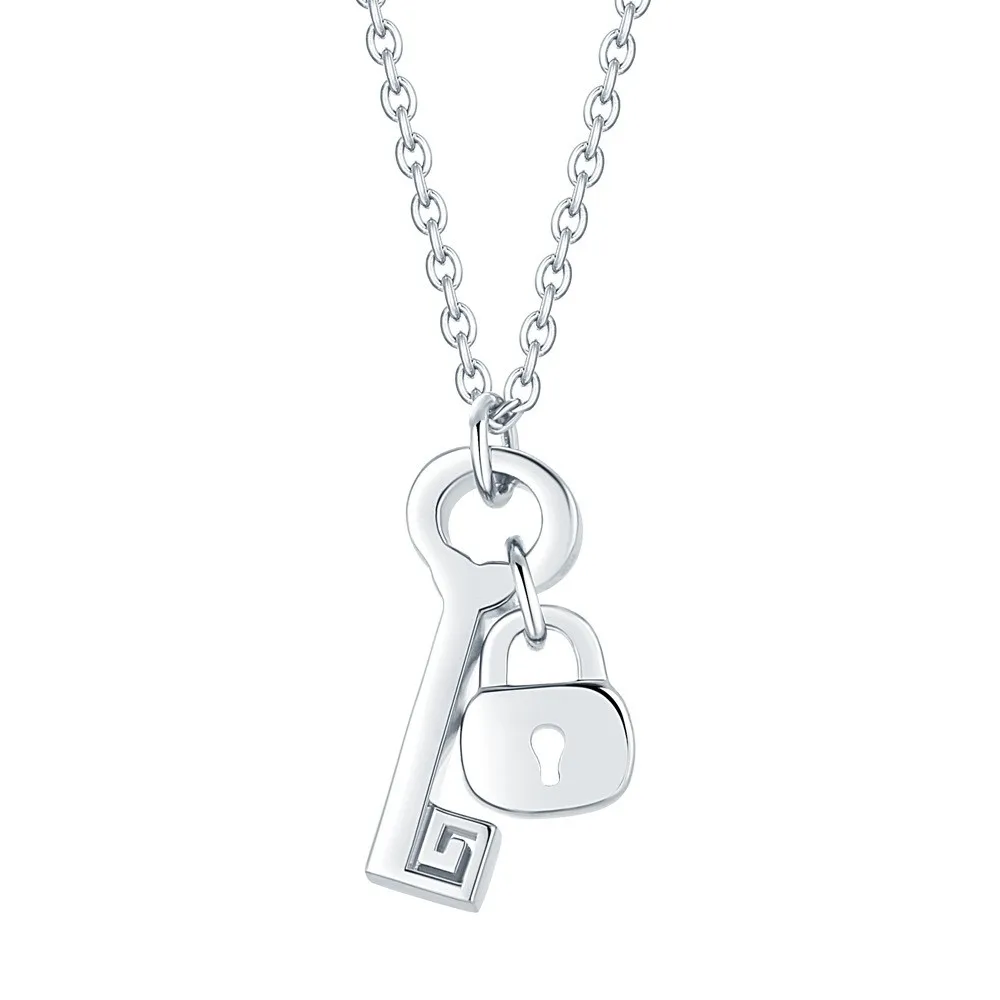 Sun Star 925 Sterling Silver Fine Necklaces White Rose Gold Plated Lock Key Pendant Necklace Trendy for Wedding Party Gifts
Sun Star 925 Sterling Silver Fine Necklaces White Rose Gold Plated Lock Key Pendant Necklace Trendy for Wedding Party Gifts