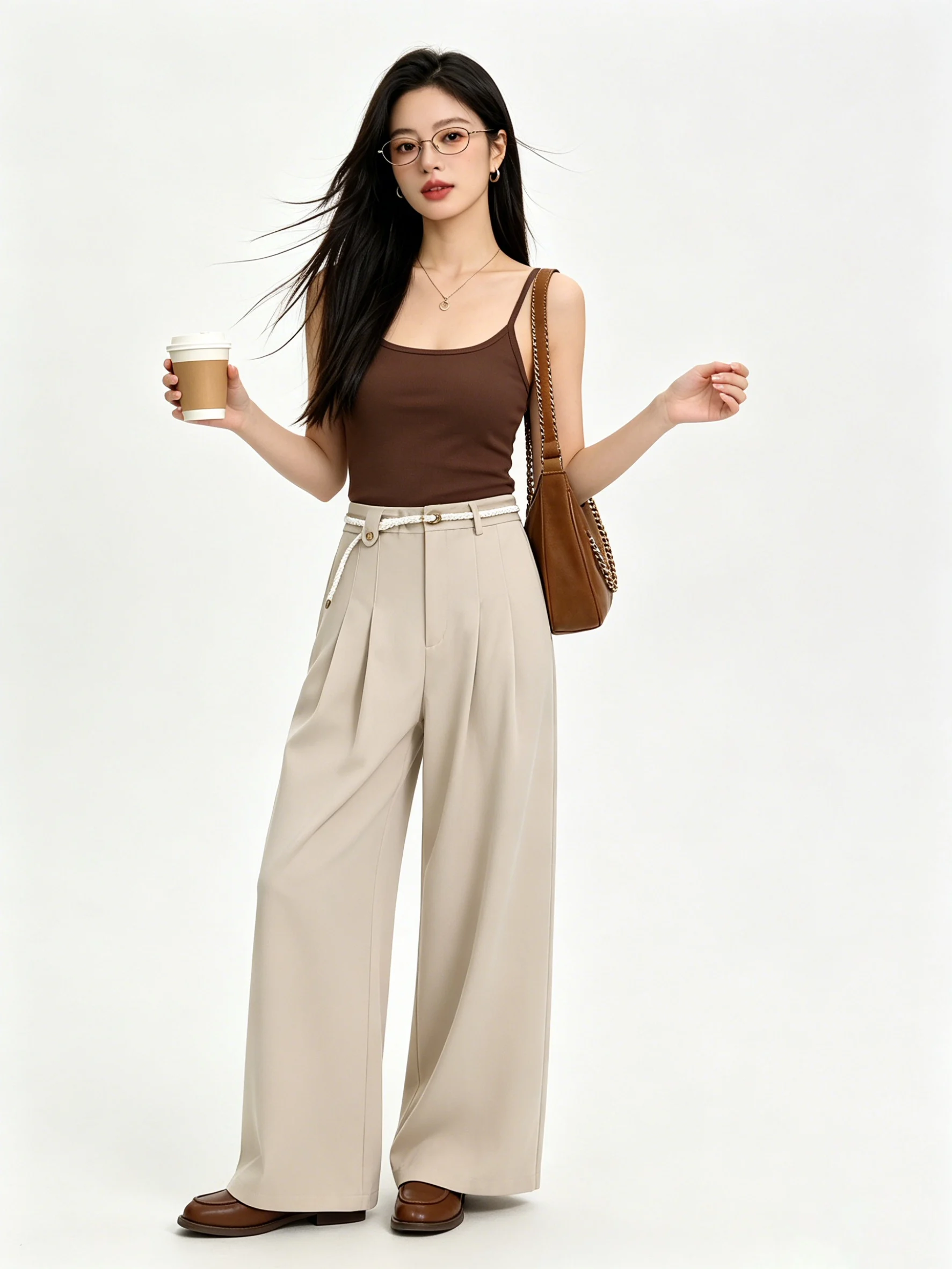 High Waist Wide Leg Suit Pants Women's Draped Slimming Design Casual Trousers Light Color Versatile Retro Style Korean Style
High Waist Wide Leg Suit Pants Women's Draped Slimming Design Casual Trousers Light Color Versatile Retro Style Korean Style