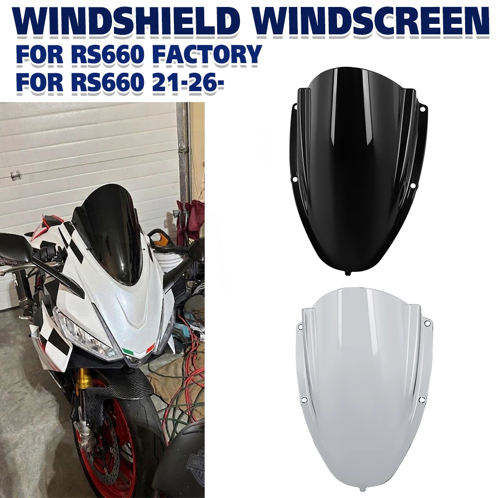 For RS660 RS 660 FACTORY 2021-2026- Windscreen Spoiler Windshield Fairing Visor Wind Screen Deflector Motorcycle Accessories
For RS660 RS 660 FACTORY 2021-2026- Windscreen Spoiler Windshield Fairing Visor Wind Screen Deflector Motorcycle Accessories