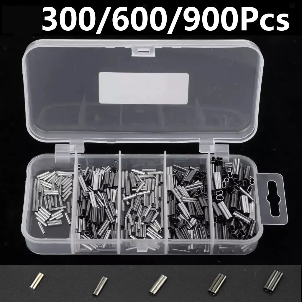 300/600/900Pc Double Fishing Crimp Sleeves Kit Barrel Crimp Tubes Sleeves Copper Crimping Sleeves Line Connector Tackle Clip DIY
300/600/900Pc Double Fishing Crimp Sleeves Kit Barrel Crimp Tubes Sleeves Copper Crimping Sleeves Line Connector Tackle Clip DIY