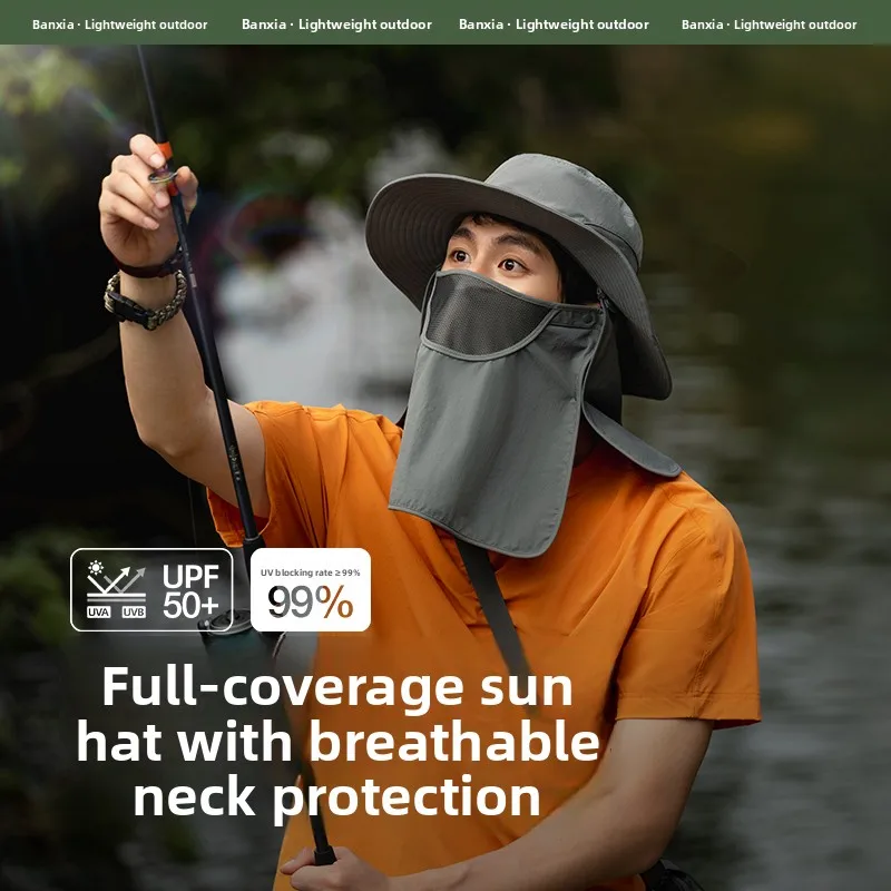 Bananain Men's Full Protection Sun Hat Summer Fishing Cap Outdoor Sunshade Hat Breathable Casual Style round Top Nylon Material
Bananain Men's Full Protection Sun Hat Summer Fishing Cap Outdoor Sunshade Hat Breathable Casual Style round Top Nylon Material
