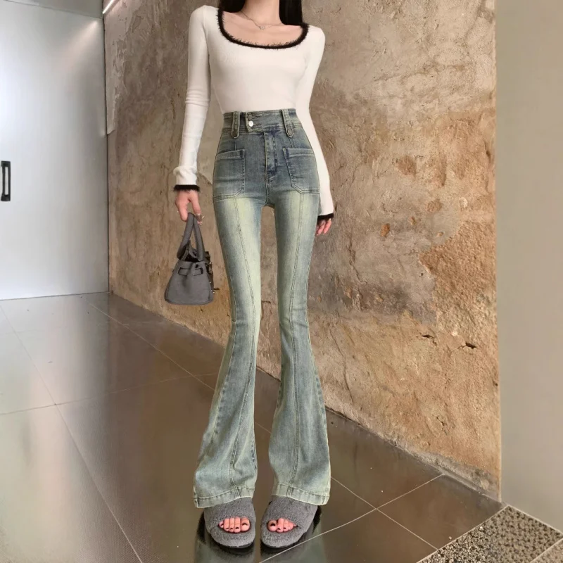 Women's Skinny Jeans Spring and Autumn2025New Flared Floor-Length Pants High Waist Wide Leg Pants
Women's Skinny Jeans Spring and Autumn2025New Flared Floor-Length Pants High Waist Wide Leg Pants
