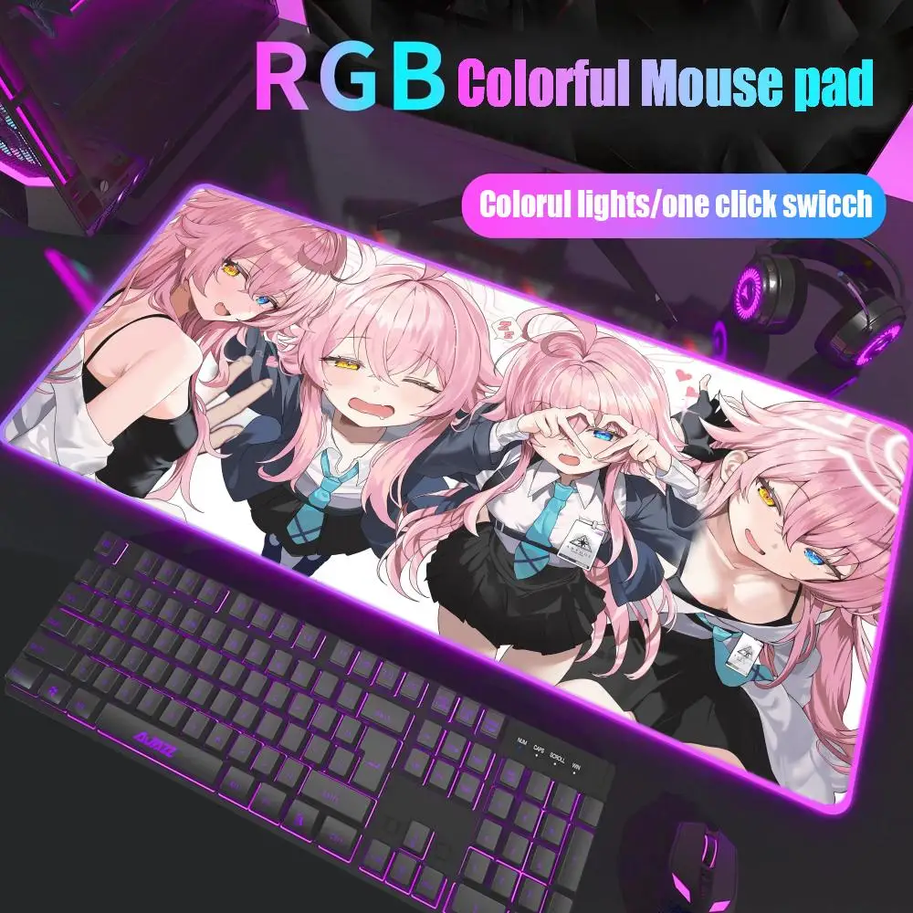 Коврик для мыши Takanashi Hoshino, геймерский настольный коврик с RGB-подсветкой, светодиодный коврик для мыши, игровые аксессуары, настольный коврик, большой коврик для мыши с подсветкой
Коврик для мыши Takanashi Hoshino, геймерский настольный коврик с RGB-подсветкой, светодиодный коврик для мыши, игровые аксессуары, настольный коврик, большой коврик для мыши с подсветкой