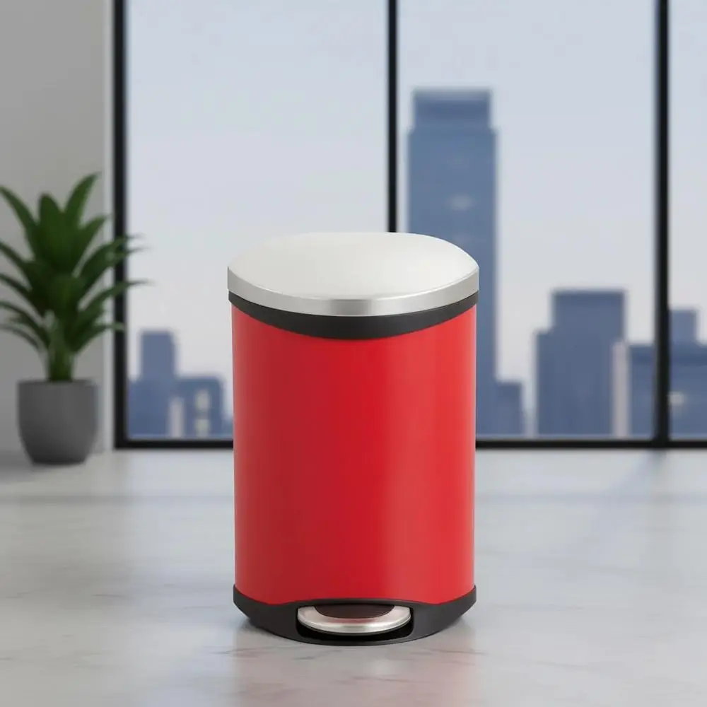 3 Gallon Step-On Trash Can with Foot Pedal, Hands-Free Red Kitchen Waste Bin for Home Office Use
3 Gallon Step-On Trash Can with Foot Pedal, Hands-Free Red Kitchen Waste Bin for Home Office Use