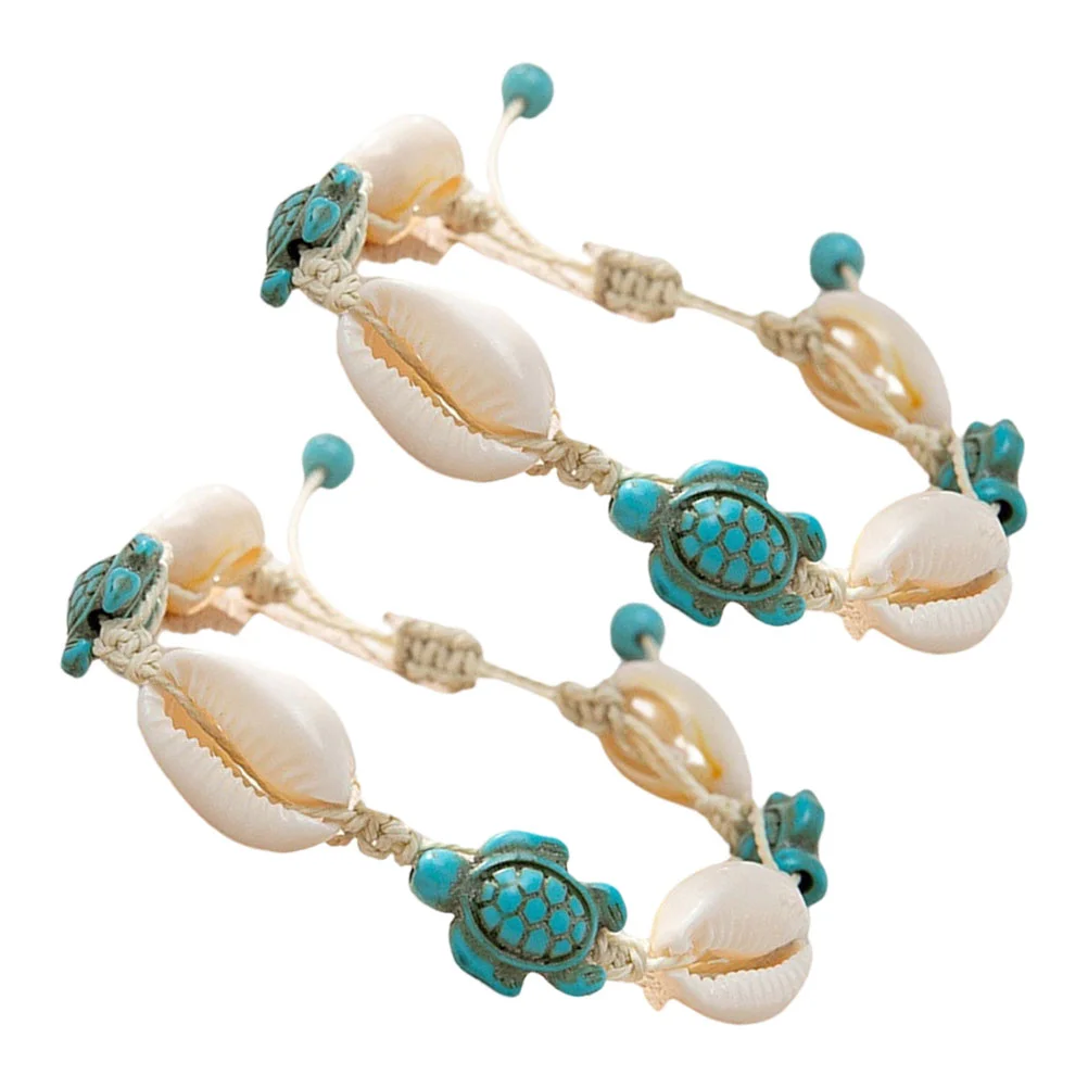 2 Pcs Shell Bracelet Bracelets Beach Hawaiian Foot Jewelry Seashell turtle Vacation
2 Pcs Shell Bracelet Bracelets Beach Hawaiian Foot Jewelry Seashell turtle Vacation