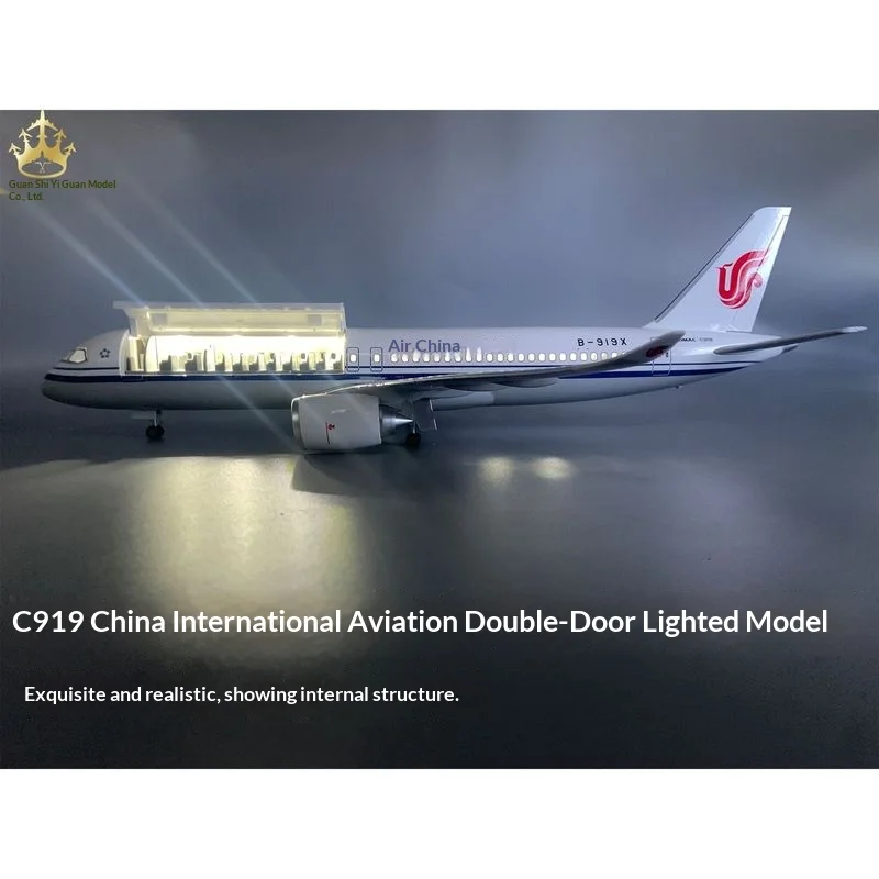 C919 Air China aircraft model 47cm with lights and wheels simulation static model
C919 Air China aircraft model 47cm with lights and wheels simulation static model