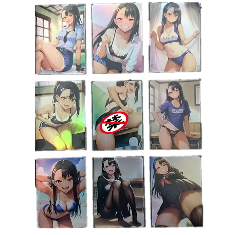 9 шт./компл. аниме-карты Don't Bully Me, Nagatoro-san ACG, сексуальная телесная карта, униформа, черная шелковая игрушка для девочек, игра в подарок, коллекционная карта «сделай сам»
9 шт./компл. аниме-карты Don't Bully Me, Nagatoro-san ACG, сексуальная телесная карта, униформа, черная шелковая игрушка для девочек, игра в подарок, коллекционная карта «сделай сам»