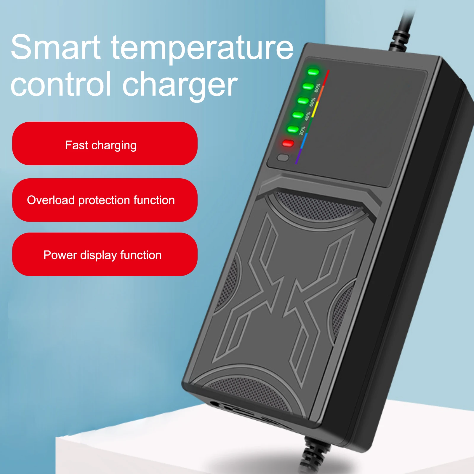 Автомобильное зарядное устройство 48 В 20 Ач/60 В 20 Ач Зарядное устройство для электромобиля 7-световой дисплей для быстрой зарядки мотоцикла
Автомобильное зарядное устройство 48 В 20 Ач/60 В 20 Ач Зарядное устройство для электромобиля 7-световой дисплей для быстрой зарядки мотоцикла