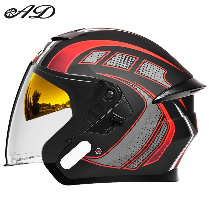 AD Motorcycle Helmet GB Certification Motorcycle Riding Half Helmet Breathable Four Seasons Universal Electric Car Helmet
AD Motorcycle Helmet GB Certification Motorcycle Riding Half Helmet Breathable Four Seasons Universal Electric Car Helmet