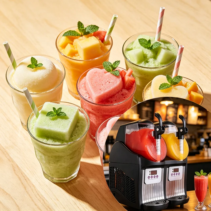 High Efficiency Commercial Stainless Steel Portable Slush Machine Table Top 220V Frozen Drink Equipment Snow Melting Machine
High Efficiency Commercial Stainless Steel Portable Slush Machine Table Top 220V Frozen Drink Equipment Snow Melting Machine