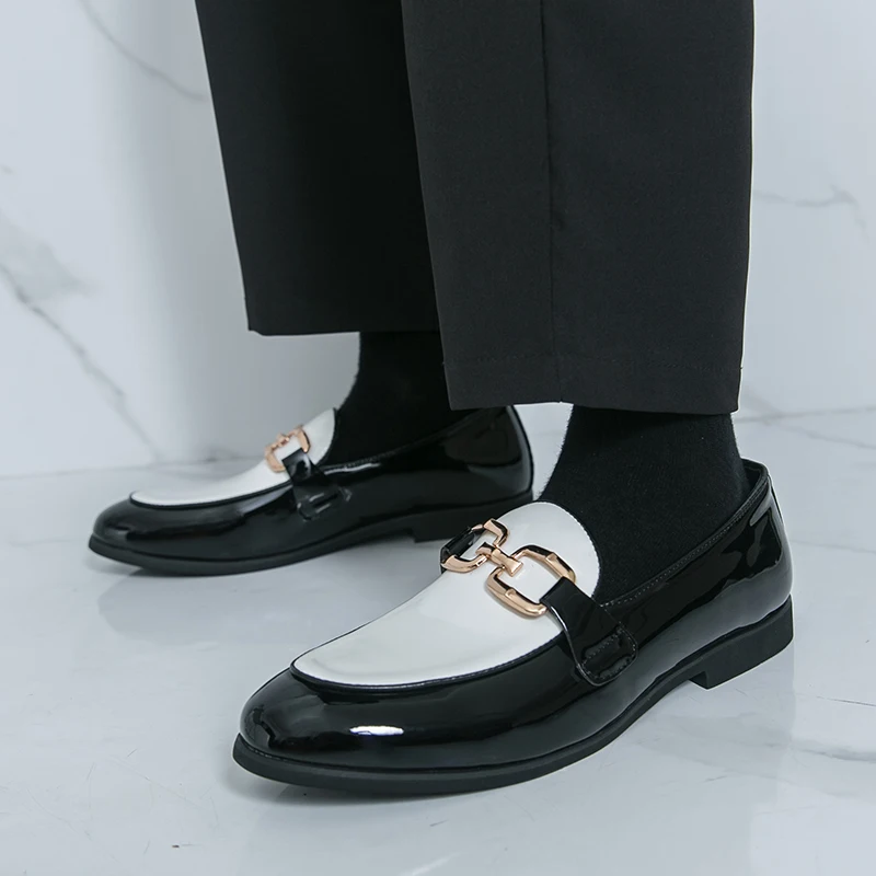 Color Blocked Fashionable Design Mens Casual Leather Shoes Soft Comfort Walking and Commuting Loafers Men Business Leather Shoes
Color Blocked Fashionable Design Mens Casual Leather Shoes Soft Comfort Walking and Commuting Loafers Men Business Leather Shoes