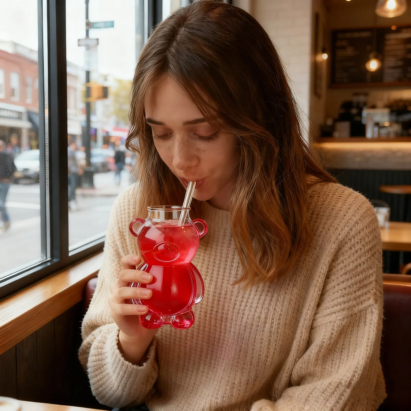 1Pcs Glass Cocktail Cup Adorable Bear Shape Premium Material Suitable for Bar Home Cafe Banquet Beverage Use Cocktail Cup
1Pcs Glass Cocktail Cup Adorable Bear Shape Premium Material Suitable for Bar Home Cafe Banquet Beverage Use Cocktail Cup