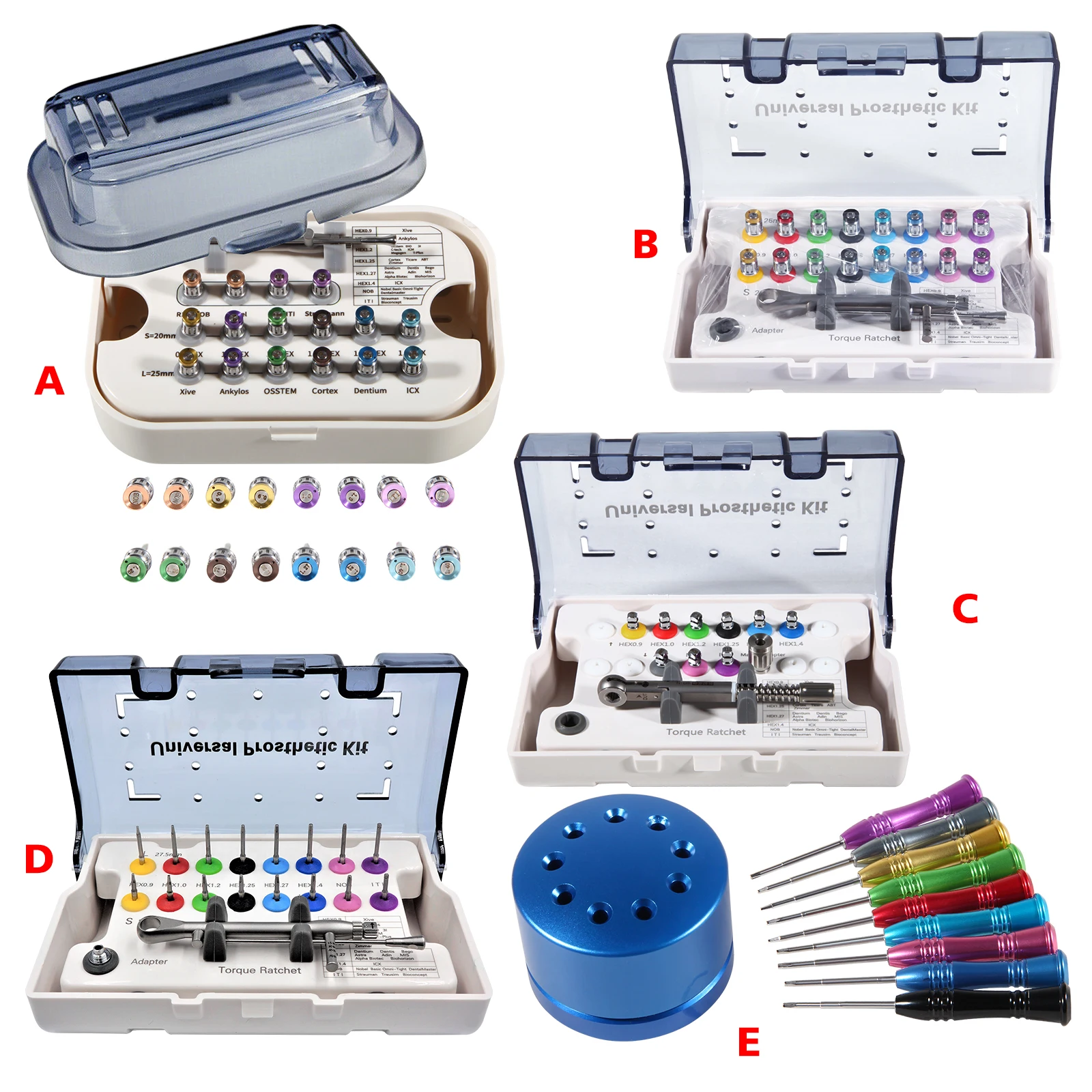 Dental Universal Implant Prosthetic Kit Torque Wrench Screw Drivers Remover Kit
Dental Universal Implant Prosthetic Kit Torque Wrench Screw Drivers Remover Kit