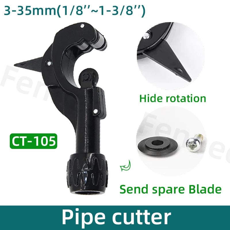 Pipe Cutter Roller Bearing Pipe Tube Shear Cutter for 3-35mm CT-105 Copper/aluminum/iron/stainless Steel Pipe Cutter Tool
Pipe Cutter Roller Bearing Pipe Tube Shear Cutter for 3-35mm CT-105 Copper/aluminum/iron/stainless Steel Pipe Cutter Tool