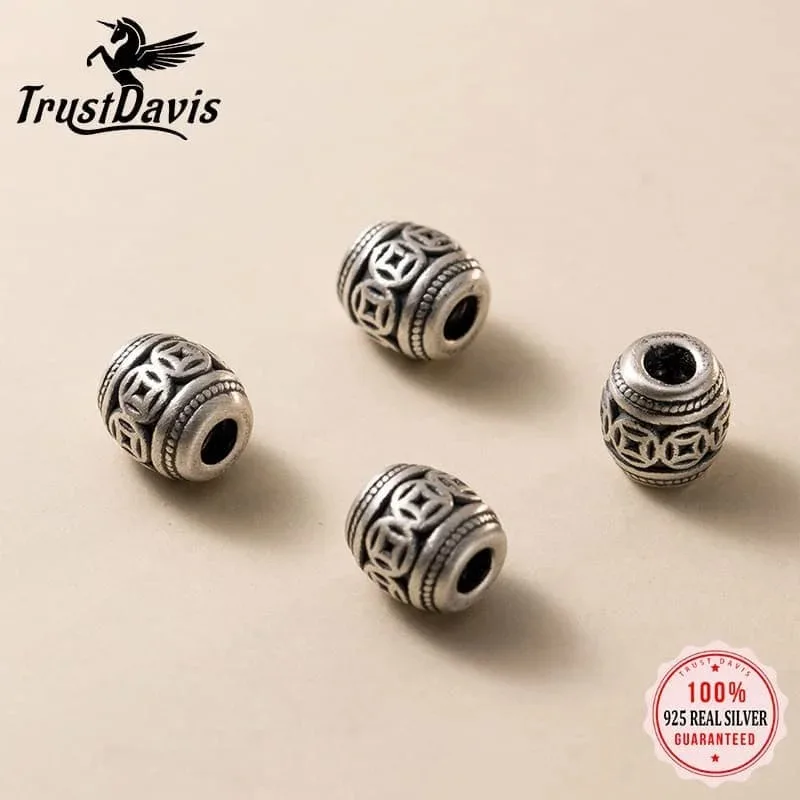TrustDavis Real 925 Sterling Silver Lucky Coin Spacer Beads Perfect for DIY Bracelet Necklace Crafting Ewelry Findings DZ1868
TrustDavis Real 925 Sterling Silver Lucky Coin Spacer Beads Perfect for DIY Bracelet Necklace Crafting Ewelry Findings DZ1868