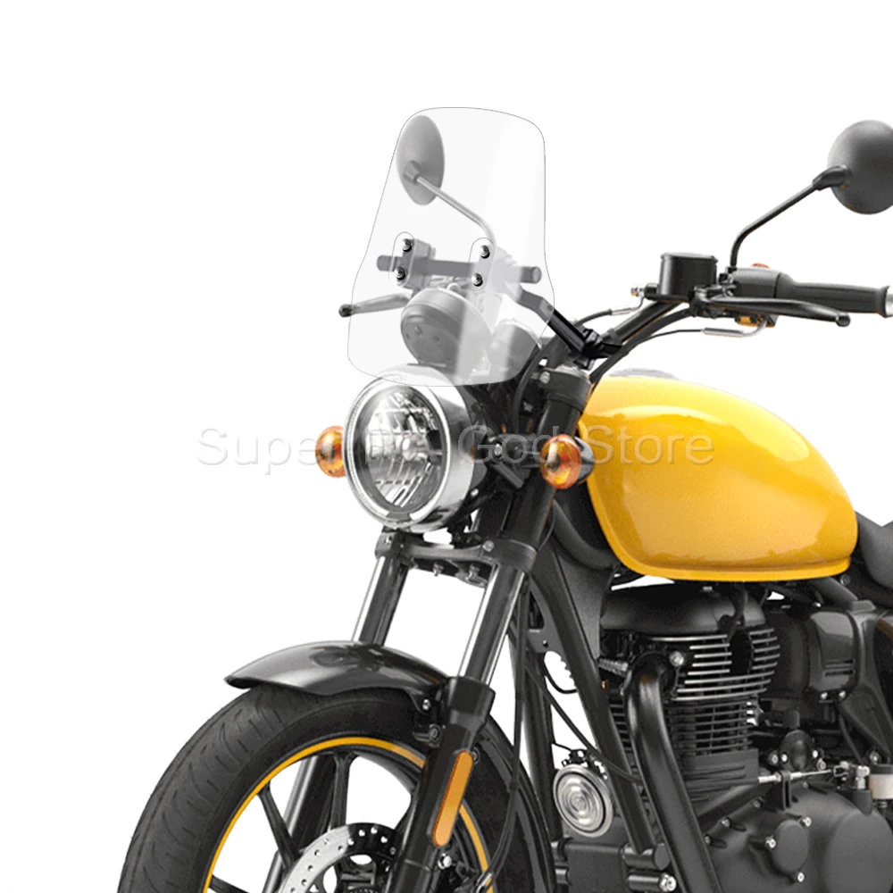 For Royal Enfield Meteor 350 METEOR350 2020 2021 Adventure motorcycle front windshield with 12mm navigation bracket tube
For Royal Enfield Meteor 350 METEOR350 2020 2021 Adventure motorcycle front windshield with 12mm navigation bracket tube