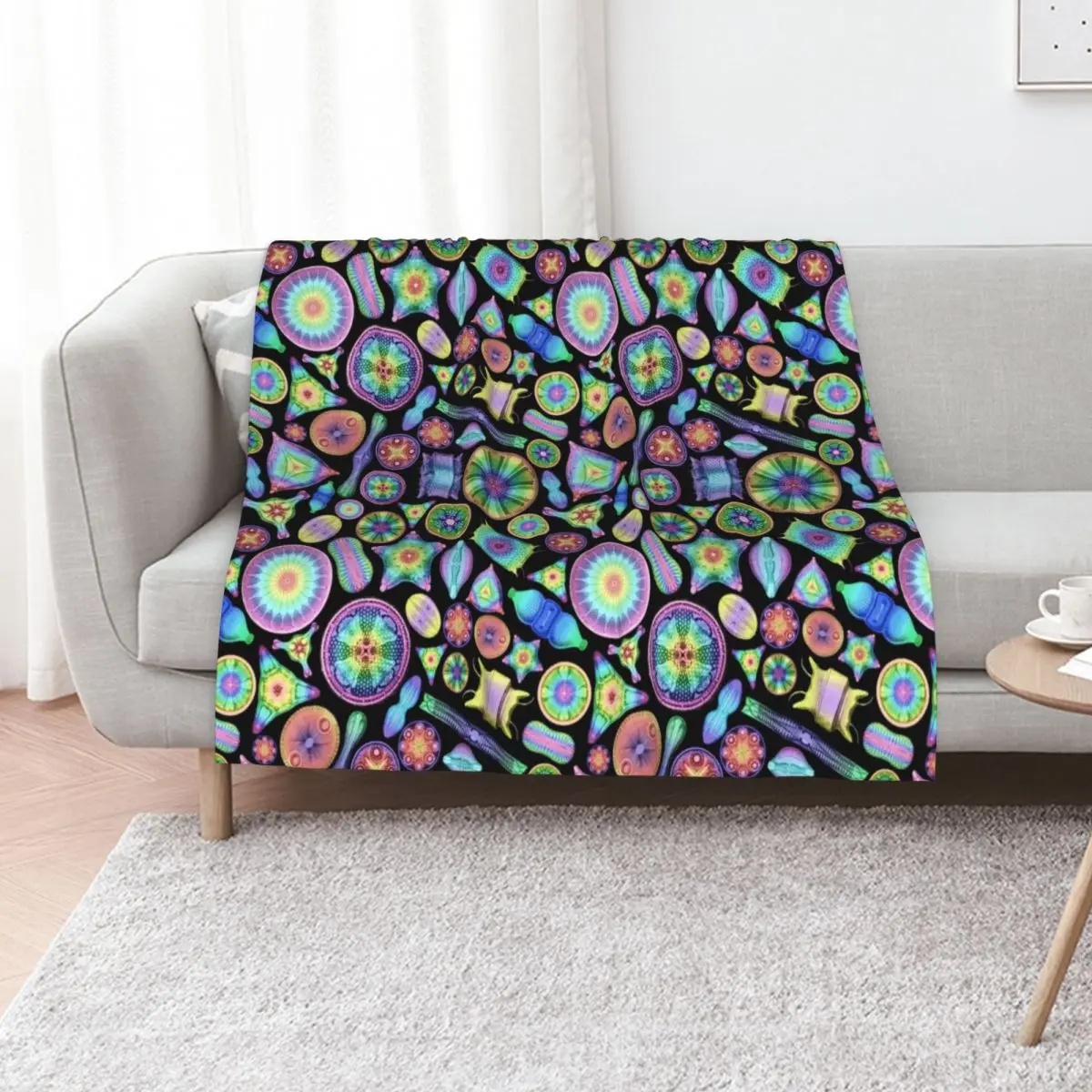 Ernst Haeckel Rainbow Diatoms on Black Throw Blanket Lightweight Warm Blanket for Indoor Outdoor Use
Ernst Haeckel Rainbow Diatoms on Black Throw Blanket Lightweight Warm Blanket for Indoor Outdoor Use