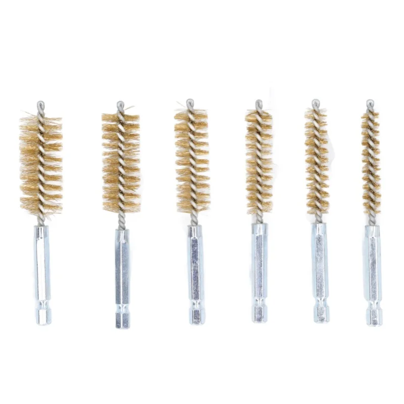 6PCS Bore Brush 4in Rust Proof Twisted Wire Cleaning Brush With 1/4in Hex Shank For Electric Drill Impact Driver White /Yellow
6PCS Bore Brush 4in Rust Proof Twisted Wire Cleaning Brush With 1/4in Hex Shank For Electric Drill Impact Driver White /Yellow