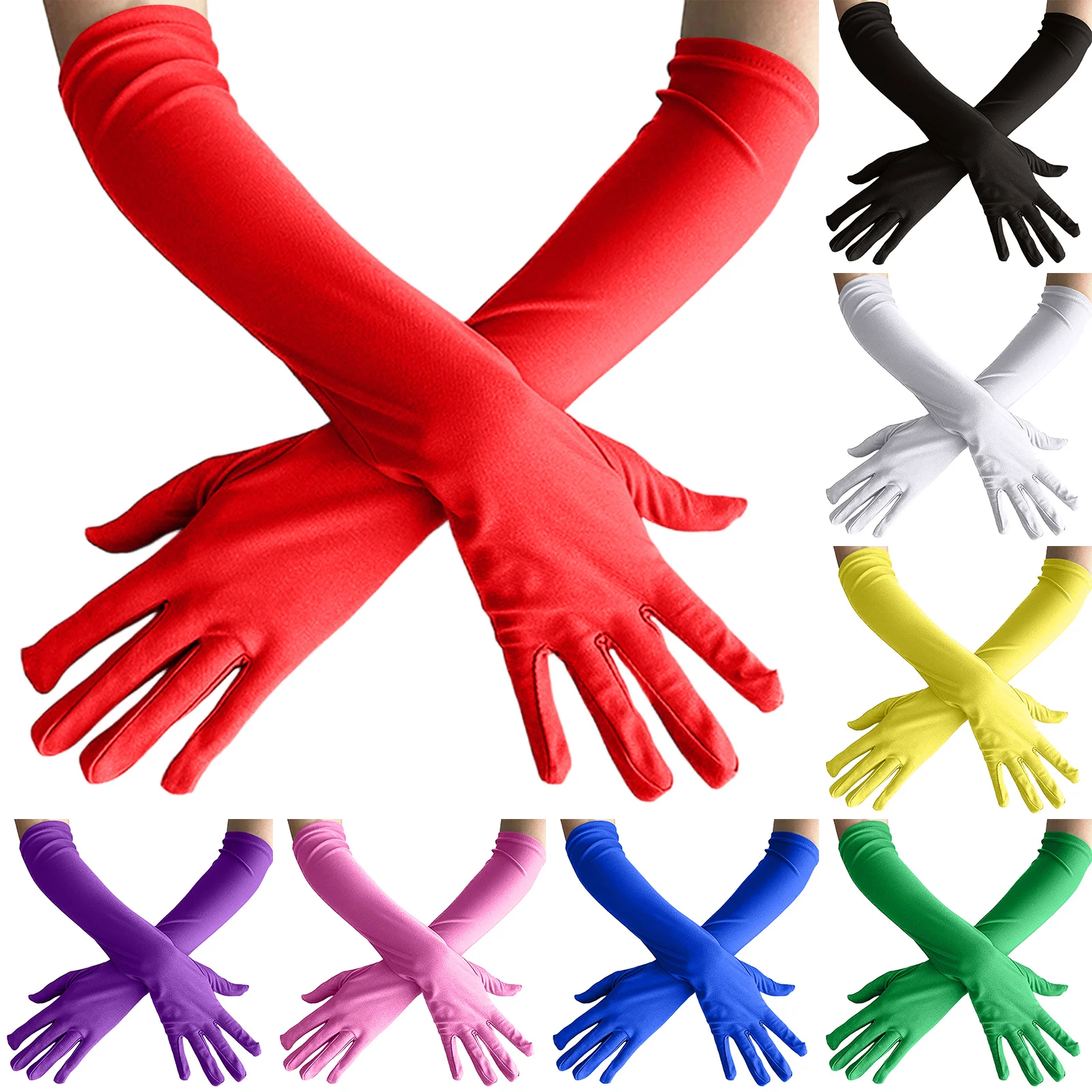 Long Gloves For Women, Soild Color, Women's Fashion Evening And Prom Costume Performance Bar Dance Dress Up Gloves
Long Gloves For Women, Soild Color, Women's Fashion Evening And Prom Costume Performance Bar Dance Dress Up Gloves