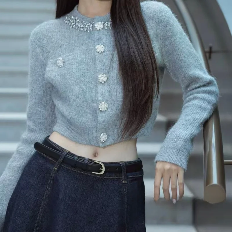 ort Вязаный кардиган женский круглый Ne Diamond Decorated French Sle Long Sve Top Light And Ele Spring O...
ort Вязаный кардиган женский круглый Ne Diamond Decorated French Sle Long Sve Top Light And Ele Spring O...