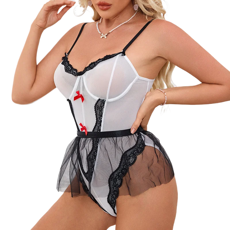 Valentine'S Day Lingeries Women Solid Color Sexy Jacquard Suspender Nightdress Sexy Lingerie Set For Women Trendy Seductive
Valentine'S Day Lingeries Women Solid Color Sexy Jacquard Suspender Nightdress Sexy Lingerie Set For Women Trendy Seductive